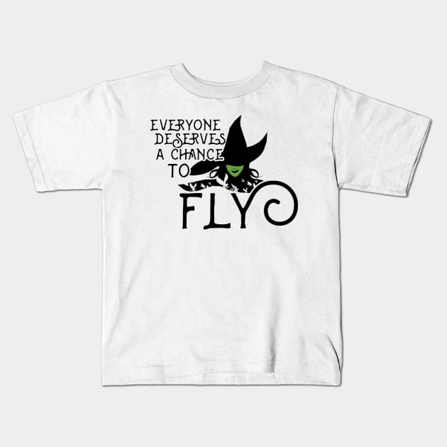 Everyone Deserves A Chance to Fly Kids T-Shirt by popcultureclub